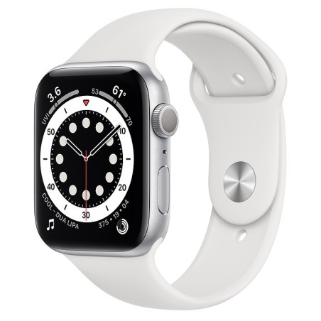 Apple Watch Series 6 GPS 44mm Silver Aluminum Case with Sport