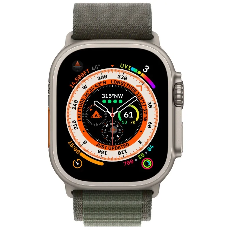 Apple Watch Ultra GPS+Cellular 49mm Titanium Case with Green
