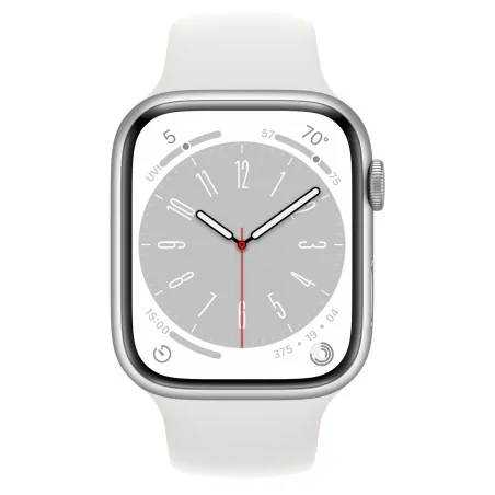Apple Watch Series 8 GPS 45mm Silver Aluminium Case with White