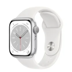 Apple Watch Series 8 GPS 45mm Silver Aluminum Case with White