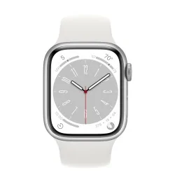 Apple Watch Series 8 GPS 45mm Silver Aluminum Case with White