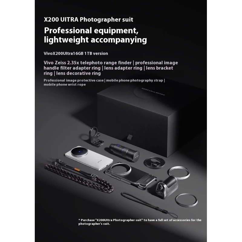 Kit fotográfico Vivo X200 Ultra 16GB+1TB Prata