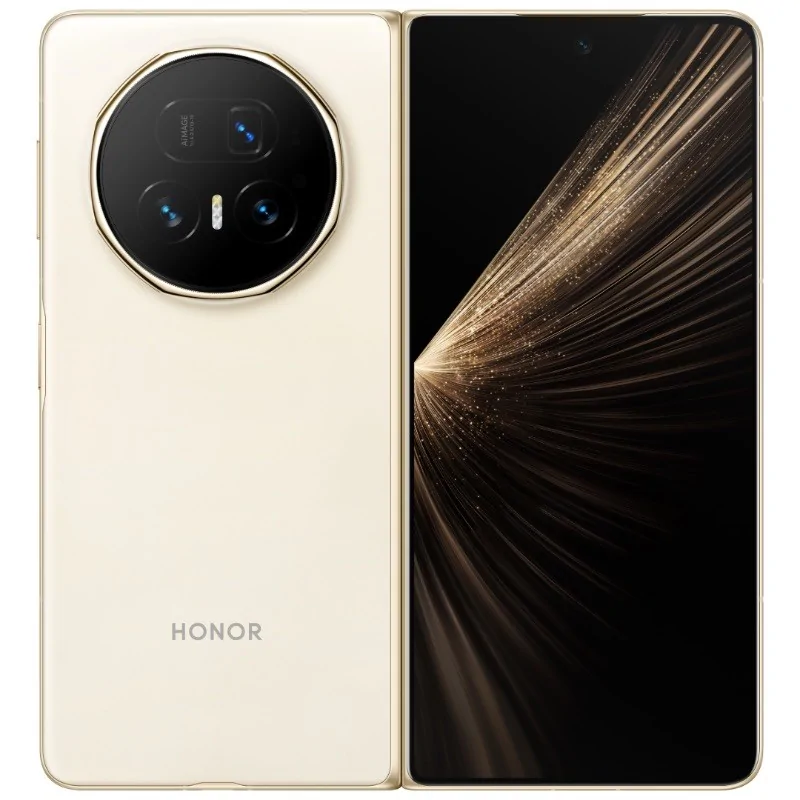 Honor Magic V5 branco com tela grande e desempenho superior