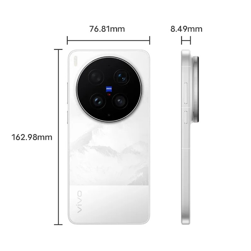 Vivo X300 Ultra Argento - Obiettivi Zeiss e design a V